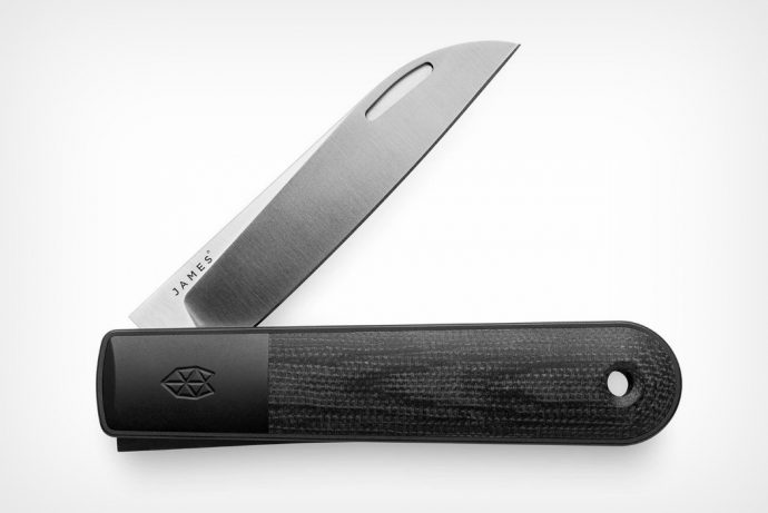 The James Brand’s pocket-knife is a slick piece of EDC with a Micarta handle