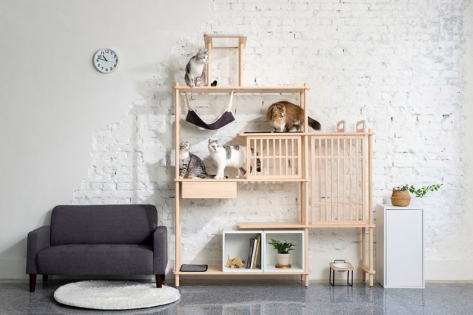 This minimal and modular cat tree perfectly meets the needs of your pet, your home and you!