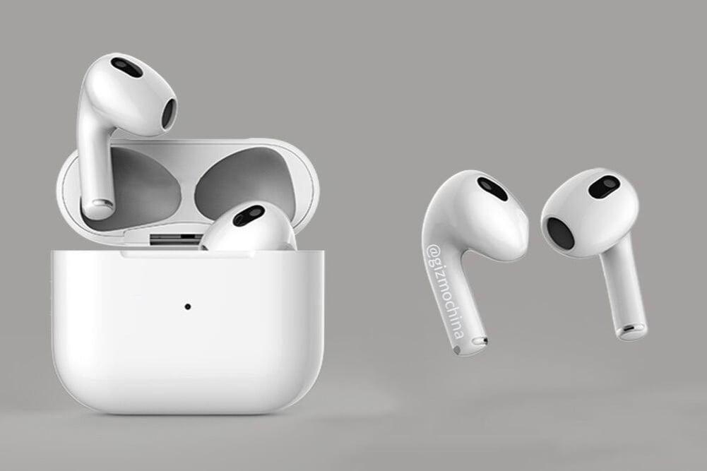 Leaked AirPods 3 images show earbuds with curved stems, like in the