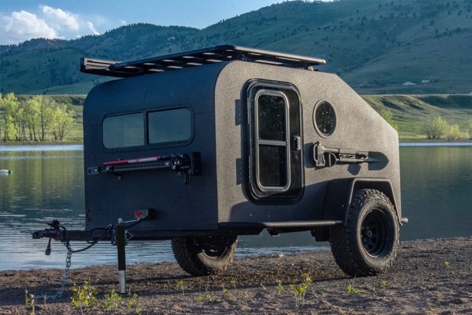This all-electric off-road teardrop trailer redefines the luxury of your camping experience!