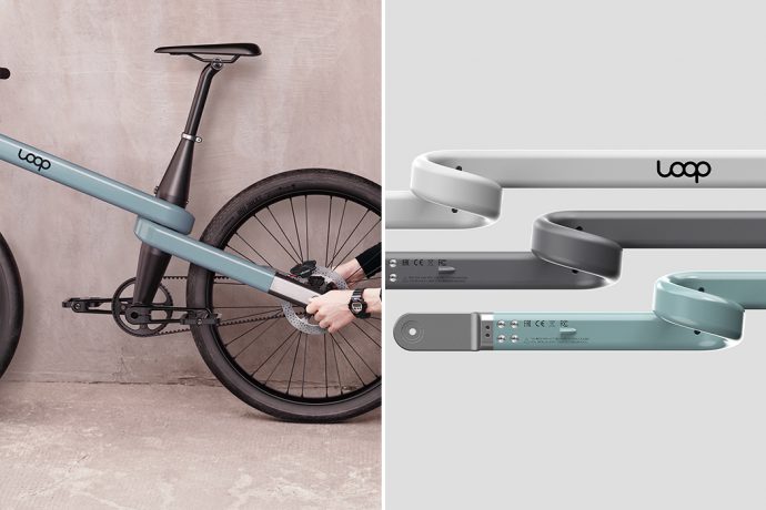 This bicycle’s loop frame was designed to be easily dismantled, making it a lighter, smoother ride!