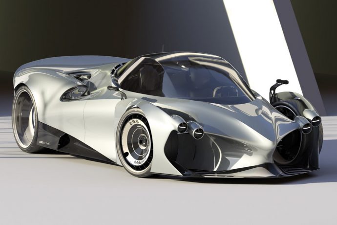 This sharp-nosed Pagani Huayra carries hotrod attitude with flair, and that’s smokin’ HOT!
