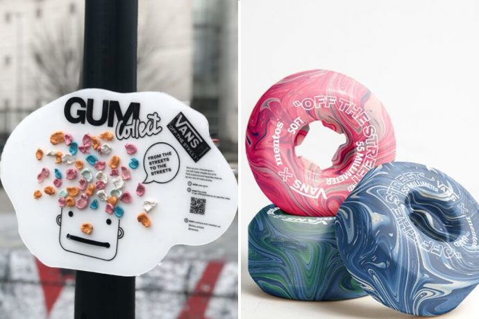 These students designed a way of repurposing chewing gum to make skateboard wheels!