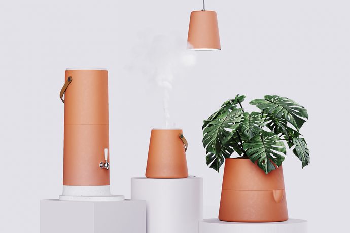 This clay humidifier, filter, lamp and planter is inspired from sustainable Brazilian traditions!