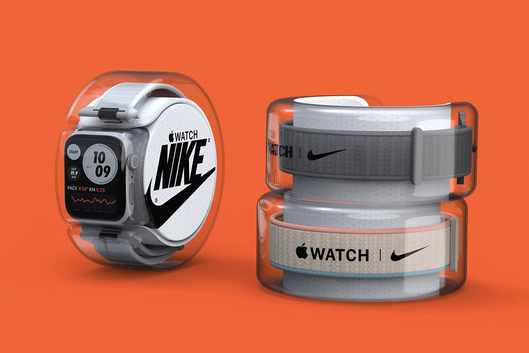 This Apple Watch Nike packaging concept lets you mix match straps without touching them! - Design
