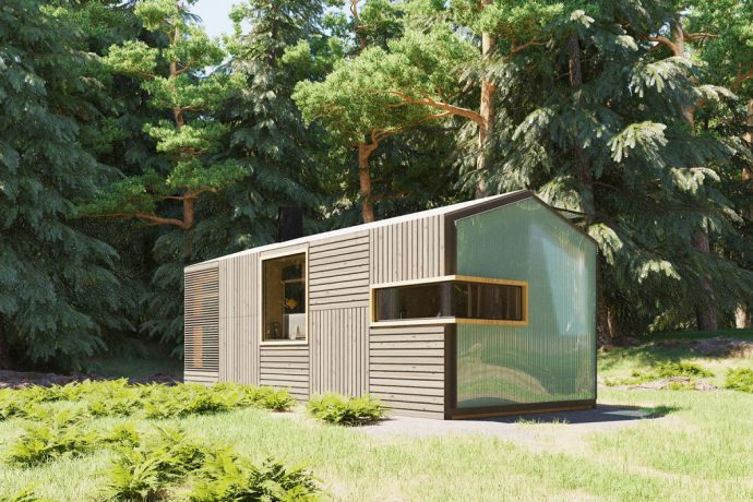 This Minecraft-inspired modular building system lets you customize your dream cabin!