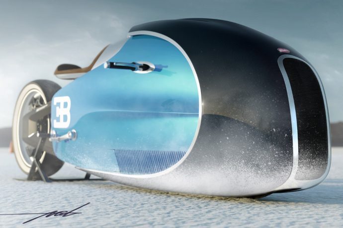 This Bugatti superbike’s voluptuous form factor and aquatic aesthetics makes it the perfect fit for Aquaman!