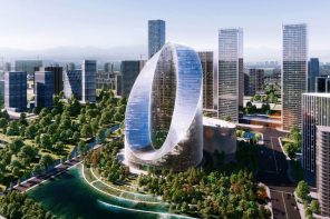 OPPO’s new “O” headquarters by Bjarke Ingels show how architecture + typography are a perfect match