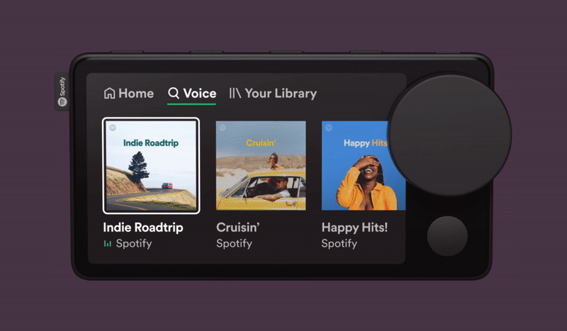 A Minimalist Display Showing What's Playing on Spotify 