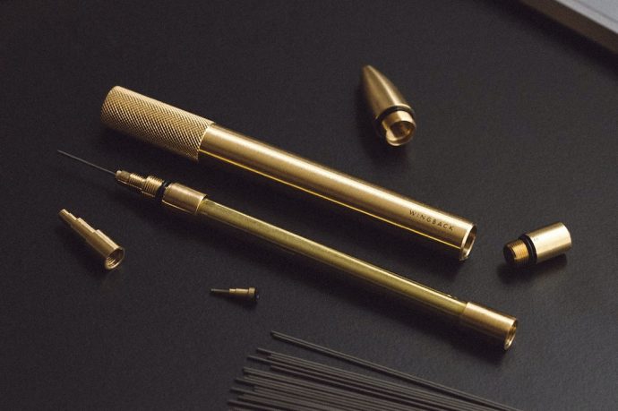 This glorious all-metal mechanical pencil stores enough lead to last you an entire lifetime!