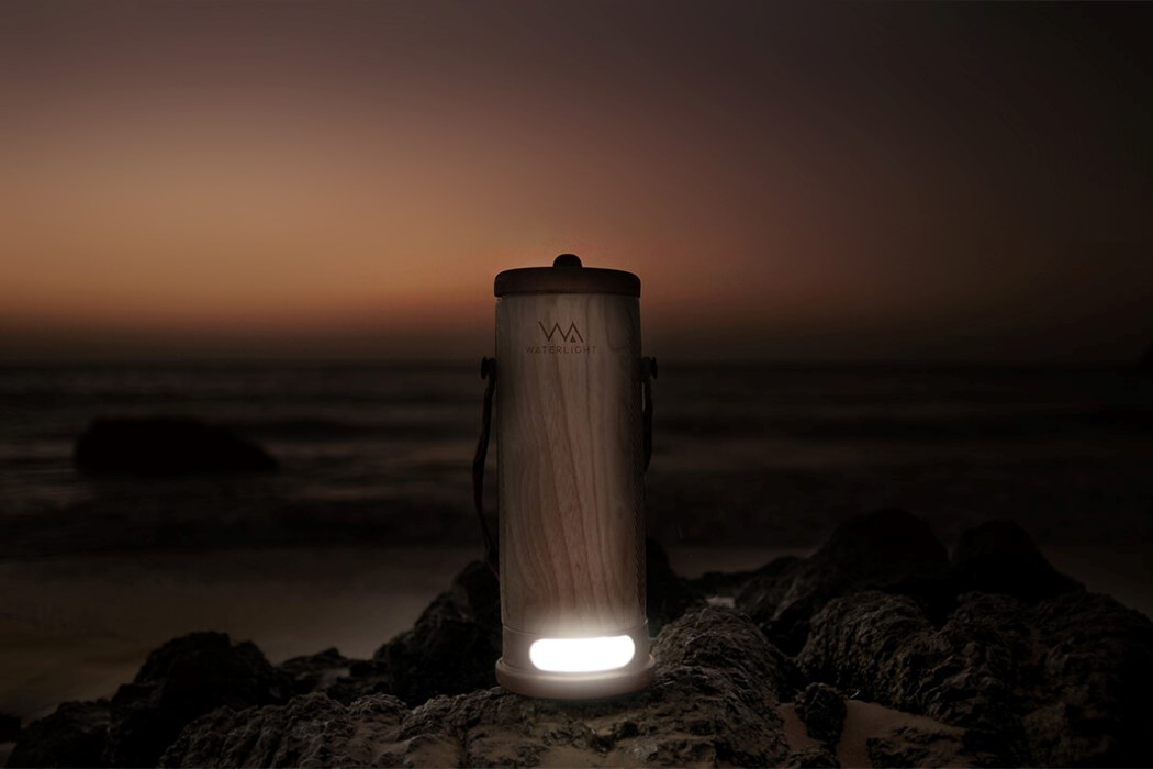 This portable lantern’s battery can be recharged using salty ocean water