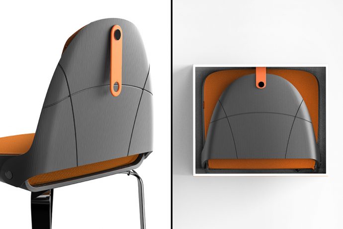This truly foldable chair folds into the size of a backpack!