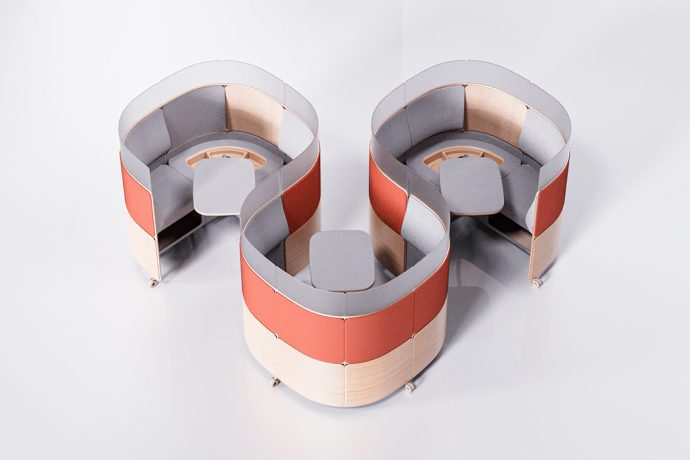 This modular office solution fuses collaboration with privacy perfect for returning back to work!