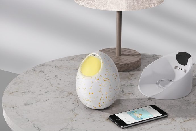 This smart robot is a playful egg designed to simulate the experience of raising actual pets!