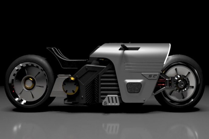 This low slung electric bike is the perfect mix of sci-fi and retro futurism