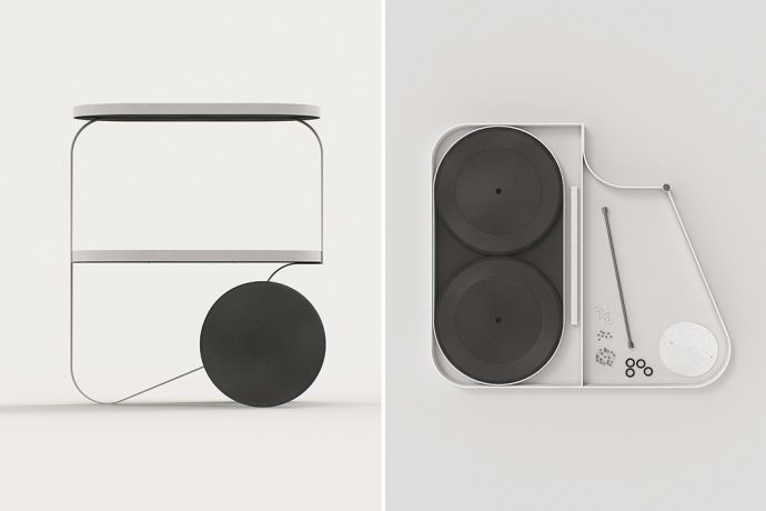 Modern Geometry is the inspiration behind this flatpack tray table!