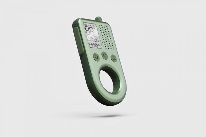 A unique walkie-talkie design that makes it easier to carry any time, any way!