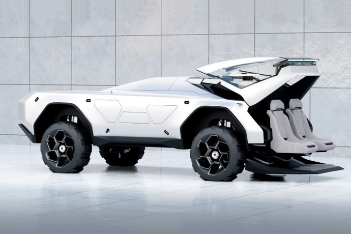 Cybertruck-inspired Rover concept was designed to explore the terrain on Mars