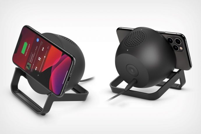 Belkin’s 2-in-1 wireless charger comes with a built-in Bluetooth speaker to fuel your Netflix binge sessions
