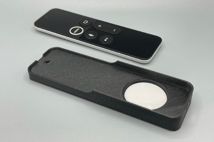 Clever 3D-printed case lets you attach an AirTag tracking device to your Apple TV Remote