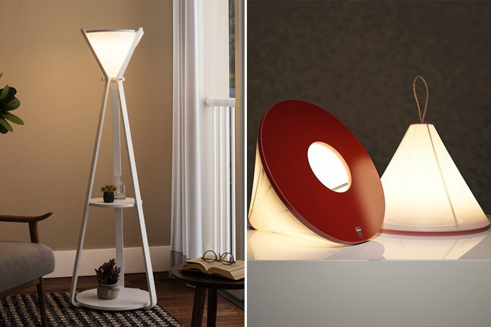 The IKEA-worthy multifunctional hourglass lamp is an inspiration for the furniture design industry