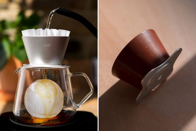 This indestructible super-compact pour-over coffee brewer is made from a single piece of aluminum!
