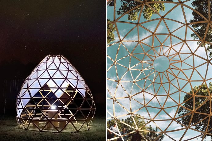 This DIY kit lets you build your own giant dome with bamboo!