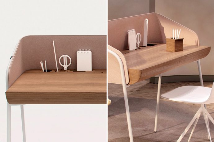 This organized desk design with hidden details will give you major Japandi feels!