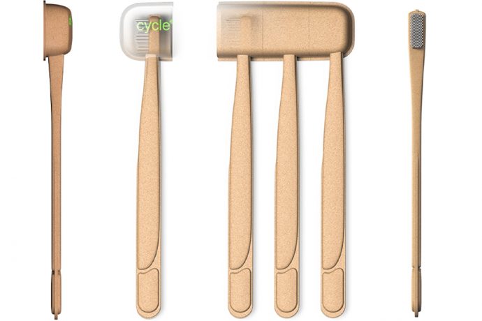 This biodegradable toothpaste + recycled disposable toothbrush combo leaves zero footprint on the environment!