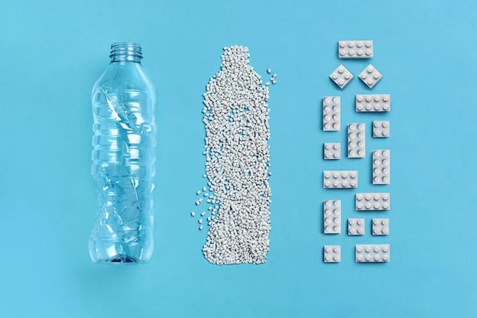 LEGO is experimenting with sustainable bricks made from recycled plastic bottles
