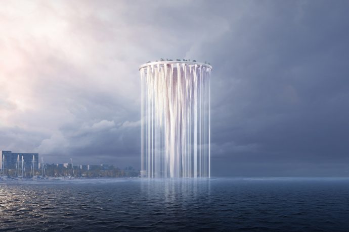 This exquisite aerial tower with 99 floating islands by Sou Fujimoto Architects visualizes our diverse future!