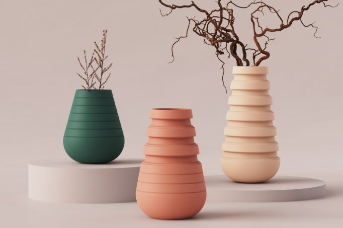 This flexible vase expands in size (like an accordion) as your plant grows bigger