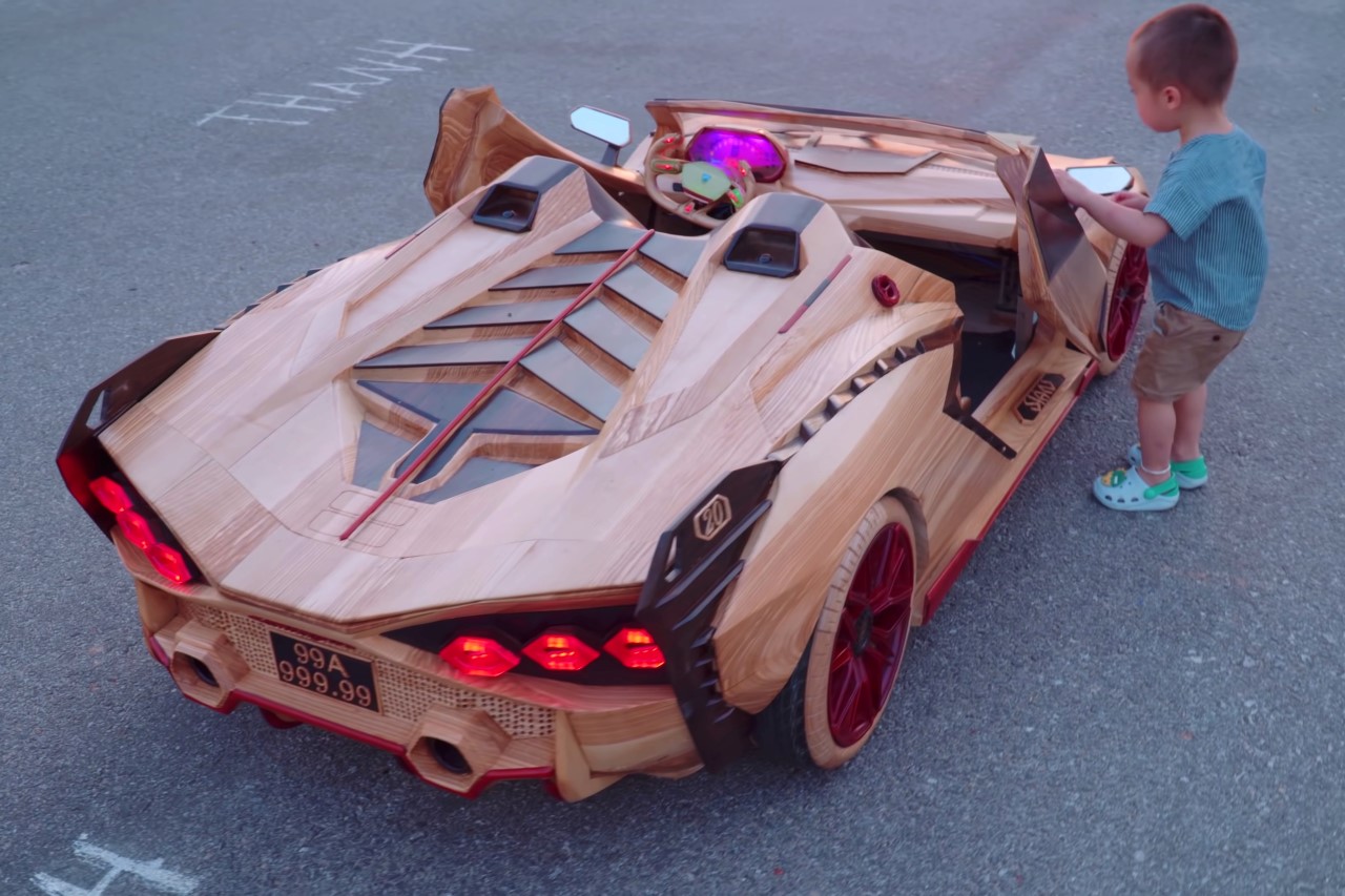 Wooden Lamborghini Sian Roadster by ND Woodworking Art