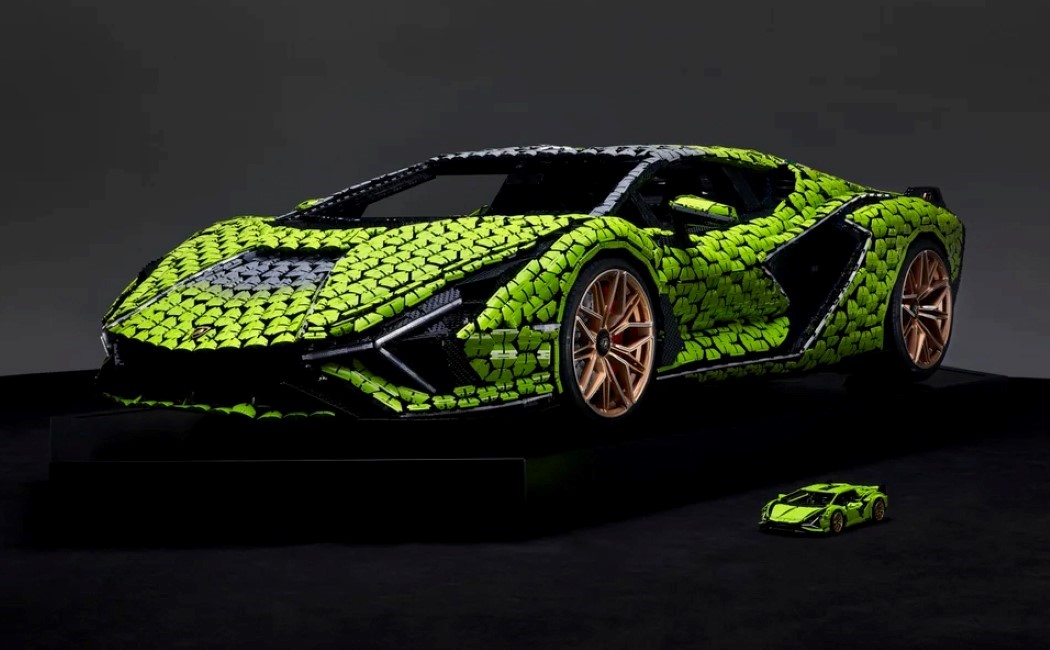 Lamborghini built a stunning life-size replica of its Sian FKP 37 out of 400,000 LEGO bricks