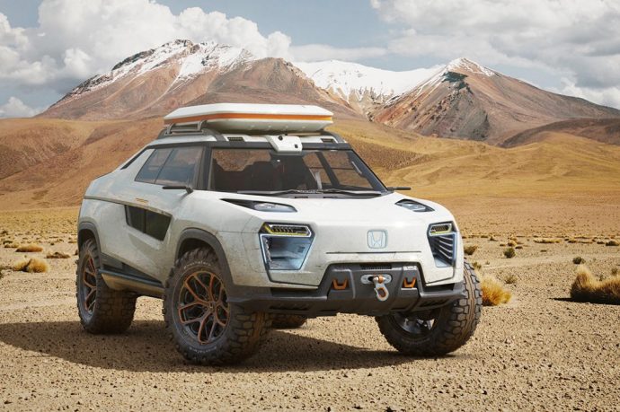 New images show the majestic Honda Ridgeline Electric Pickup Truck dominating on even the toughest terrain