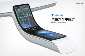 Royole’s flexible display technology could one day turn your car’s glove box into an interactive dashboard