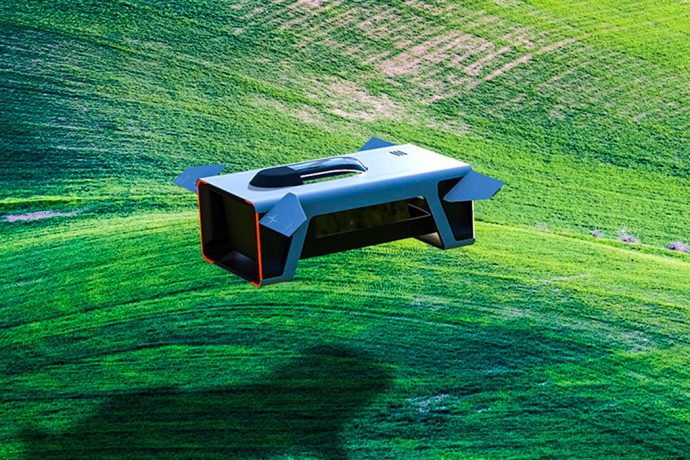 This flying Polestar RV is a lounge cabin designed to meet their futuristic outdoor camping needs!