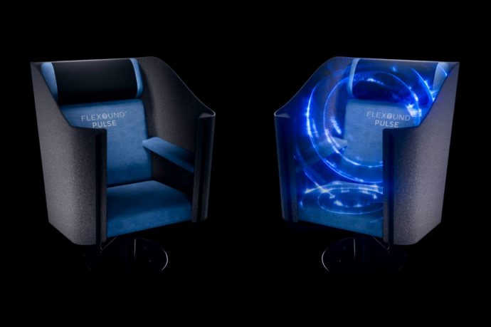 This Movie Theater Seat has its own built-in surround-sound system for a truly immersive experience