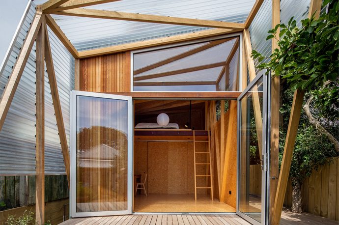 This tiny studio apartment sits in your backyard to give you a bonus functional and flexible space!
