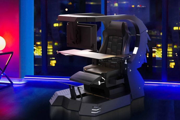 This workstation + gaming chair’s zero-gravity position is tailored for the ultimate WFH regime