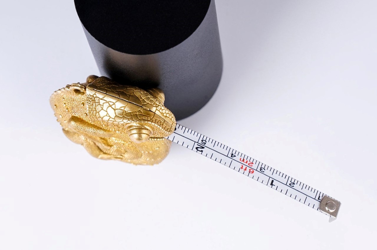 Adorable Tape Measure designed to look like a chameleon with an