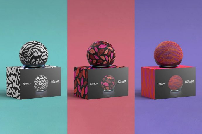 Amazon just gave their Echo Dot speakers a fashion makeover along with designer Diane von Furstenberg