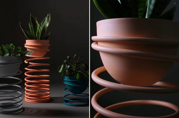 This slinky planter is a throwback to the iconic 1940’s toy and we need them!