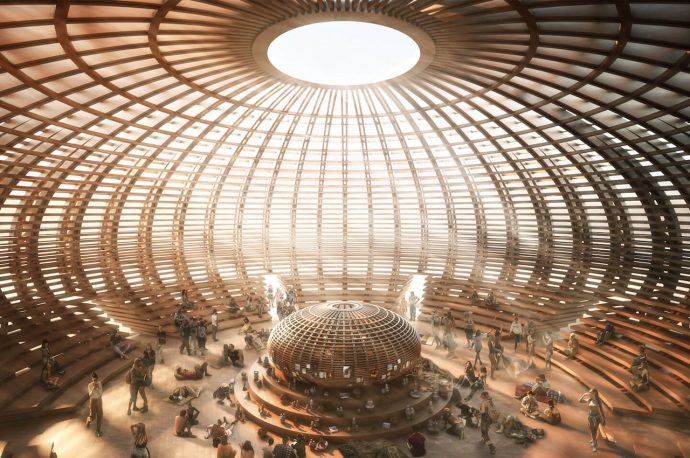 This greek mythology-inspired Temple built entirely from timber was designed to be burned at Burning Man!