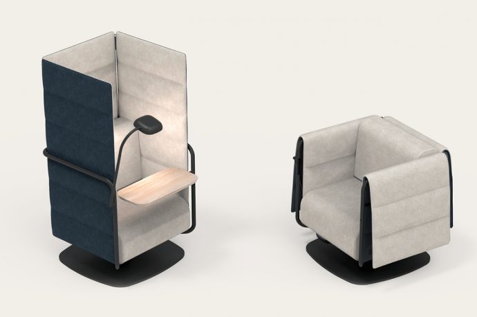 This transforming furniture goes from office setup to home chair by easily unzipping the sides!