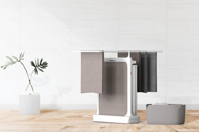 This multifunctional product has been designed to work as a clothing rack and a treadmill!