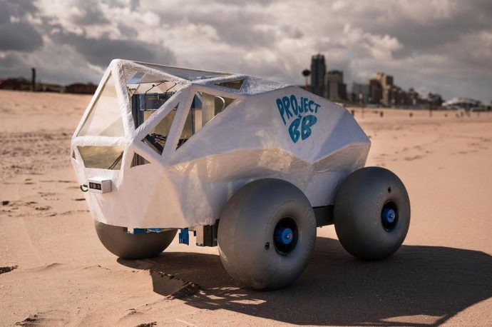 This Microsoft-powered AI-enabled robot cleans up cigarette butts littered on the beach!