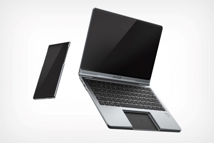 Futuristic laptop concept comes with a detachable smartphone instead of a trackpad