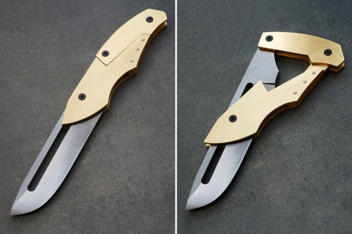 I’ve never seen anything quite like how this unique pocket-knife opens and closes