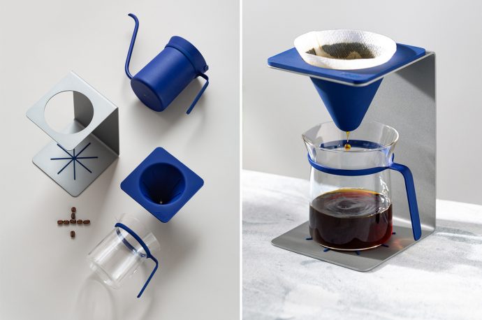 This sleek pour-over Coffee Brewer’s stainless steel design will enhance making coffee at home!